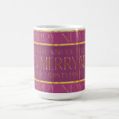 Magenta Gold Weihnachtsmuster#35b ID1009 Kaffeetasse (Mittel)
