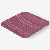 Magenta Gold Weihnachtsmuster#35b ID1009 Pappteller (Gewinkelt)