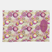 Magenta Gold Weihnachtsmuster#6 ID1009 Geschirrtuch (Horizontal)