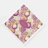 Magenta Gold Weihnachtsmuster#6 ID1009 Serviette (Ecke)