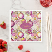 Magenta Gold Weihnachtsmuster#6 ID1009 Serviette (Beispiel)