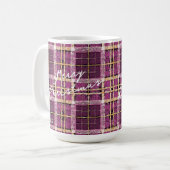 Magenta Gold Weihnachtsmuster#7 ID1009 Kaffeetasse (Vorderseite Links)