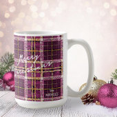 Magenta Gold Weihnachtsmuster#7 ID1009 Kaffeetasse