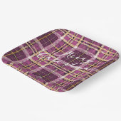 Magenta Gold Weihnachtsmuster#7 ID1009 Pappteller (Gewinkelt)