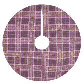 Magenta Gold Weihnachtsmuster#7 ID1009 Polyester Weihnachtsbaumdecke (Vorderseite)