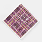 Magenta Gold Weihnachtsmuster#7 ID1009 Serviette (Ecke)