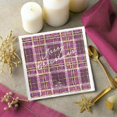 Magenta Gold Weihnachtsmuster#7 ID1009 Serviette