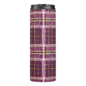 Magenta Gold Weihnachtsmuster#7 ID1009 Thermosbecher (Rückseite)