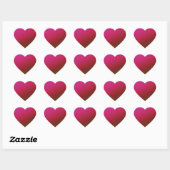 Magenta Gradient Heart Stickers (Blatt)