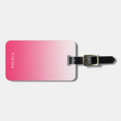 Magenta Gradient Ombre Personalisierte Gepäckmarke Gepäckanhänger (Vorderseite horizontal)