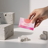 Magenta Gradient Smart Card for Nail Techs Salons Visitenkarte