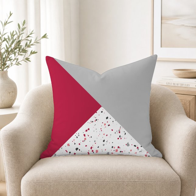 Magenta Gray Terrazzo Kissen (Von Creator hochgeladen)