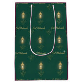 Magenta/Grüne Eid-Geschenktasche Mittlere Geschenktüte (Rückseite)