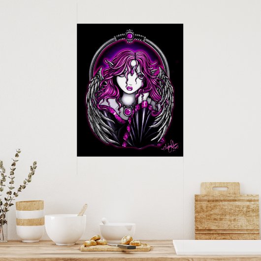 Magenta Guardian Angel Poster (Küche)