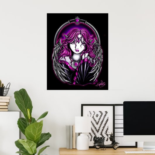 Magenta Guardian Angel Poster (Heimbüro)