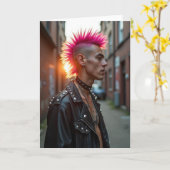 Magenta Haar Vatertagskarte Karte (Gelbe Blume)