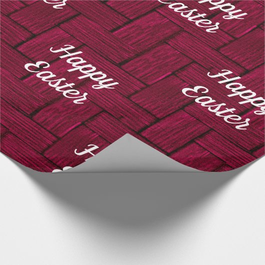 Magenta Happy Oaster Wrapping Paper Geschenkpapier (Ecke)