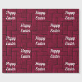 Magenta Happy Oaster Wrapping Paper Geschenkpapier (Flach)
