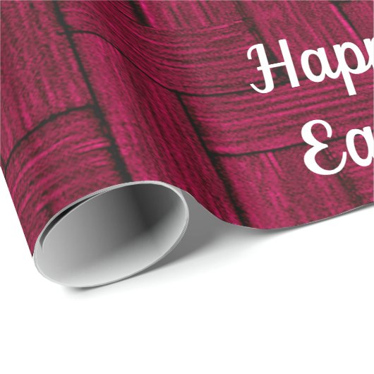 Magenta Happy Oaster Wrapping Paper Geschenkpapier (Rolleneckpunkt)