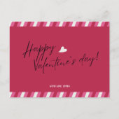 Magenta Happy Valentines Day Postkarte (Vorderseite)