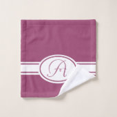 Magenta Haze Monogram Badhandtuch Set (Waschlappen)