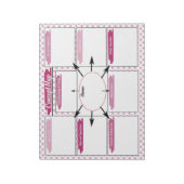 Magenta Healthcare Student Concept Map Template Notizblock (Rotiert)