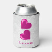 Magenta Hearts Personalisiert Can Cooler Dosenkühler (Kanne Vorderseite)