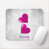 Magenta Hearts Personalisiert Mouse Pad Mousepad (Mit Mouse)