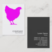 Magenta Hen Symbol 02 - Weiß Visitenkarte (Vorne/Hinten)