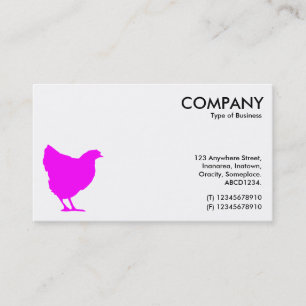 Magenta Hen Symbol - Weiß Visitenkarte