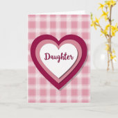 Magenta Herz Tochter Karte (Gelbe Blume)