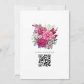 Magenta-Hochzeit im Herbst Einladung (Rückseite)