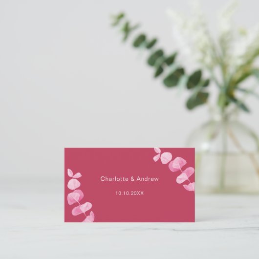 Magenta Hochzeitsreaktion Website QR Code UAWG Begleitkarte (Stehend Vorderseite)