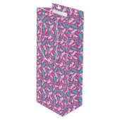 Magenta Holly Wine Geschenktasche Geschenktüte Für Weinflaschen (Vorderseite Schrägansicht)