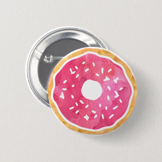 Magenta Hot Pink Donut Button (Vorne & Hinten)