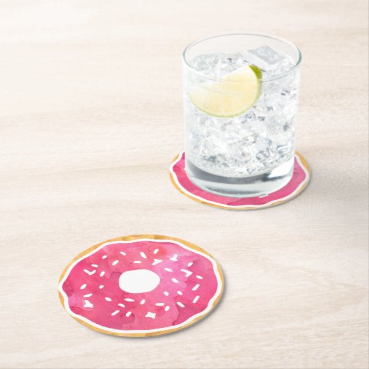 Magenta Hot Pink Donut Untersetzer (Vor Ort)