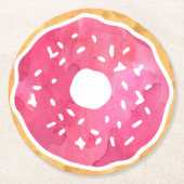 Magenta Hot Pink Donut Untersetzer (Vorderseite)