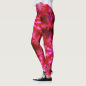 Magenta Hot Pink Psychedelic Mandelbrot Fraktal Leggings (Links)
