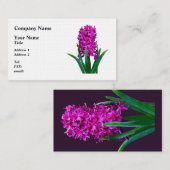 Magenta Hyacinth Visitenkarte (Vorne/Hinten)