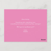 Magenta Hydrangeas werden Sie meine BlumenGirl-Kar Postkarte (Rückseite)