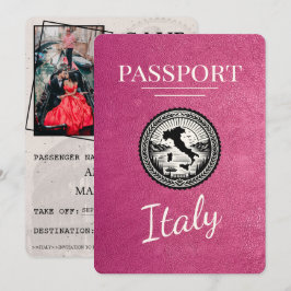 Magenta Italy Passport Save The Date