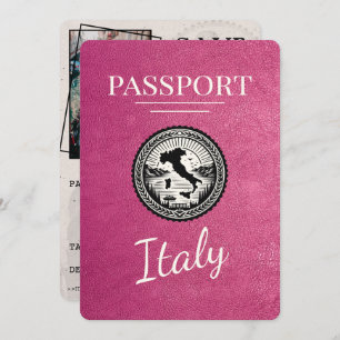 Magenta Italy Passport Save The Date