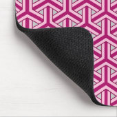 Magenta Japanisches Muster Mauspad (Ecke)