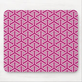 Magenta Japanisches Muster Mauspad (Vorne)