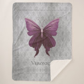 Magenta Jeweled Butterfly Sherpadecke (Vorderseite)