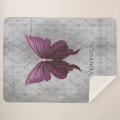 Magenta Jeweled Butterfly Sherpadecke (Vorderseite (Horizontal))