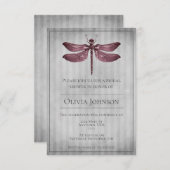 Magenta Jeweled Dragonfly Brautparty Einladung (Vorne/Hinten)