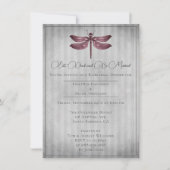 Magenta Jeweled Dragonfly Probe Dinner Einladung (Vorderseite)