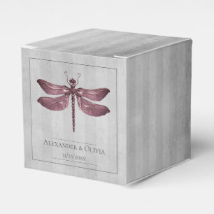 Magenta Jeweled Dragonfly Wedding Geschenkschachtel
