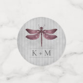 Magenta Jeweled Dragonfly Wedding Konfetti (Klein Vorderseite)